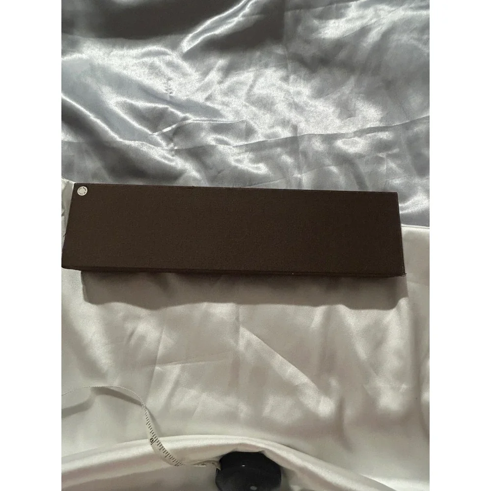 Coach Vintage Brown Jewelry Presentation Box Gold Logo Plaque Necklace Case